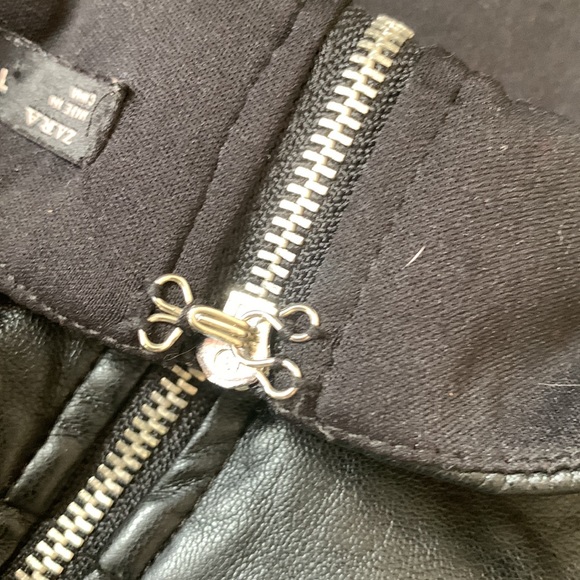 🔥ZARA TRAFALUC Collection Black STRAPLESS Faux LEATHER MINI DRESS🔥 - Picture 6 of 10